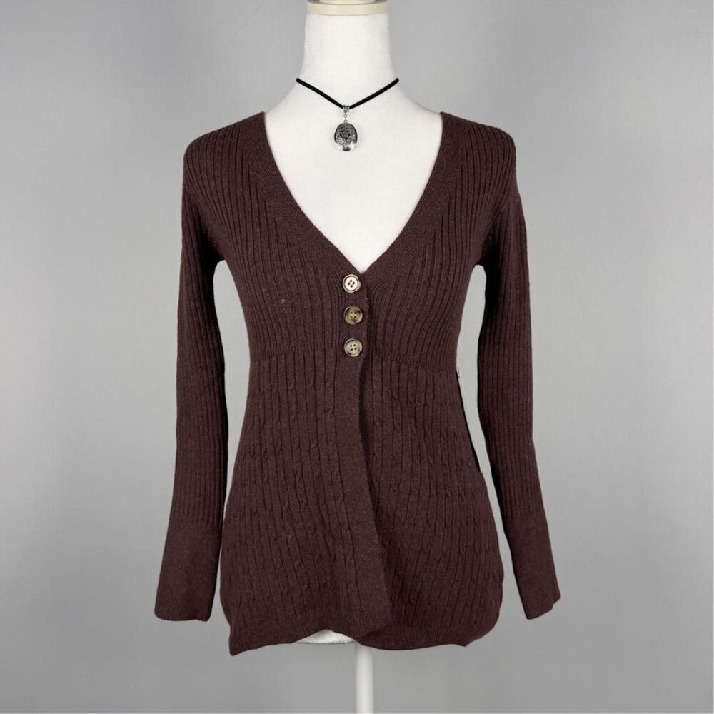 Women's Brown and Burgundy Blouse